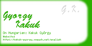 gyorgy kakuk business card